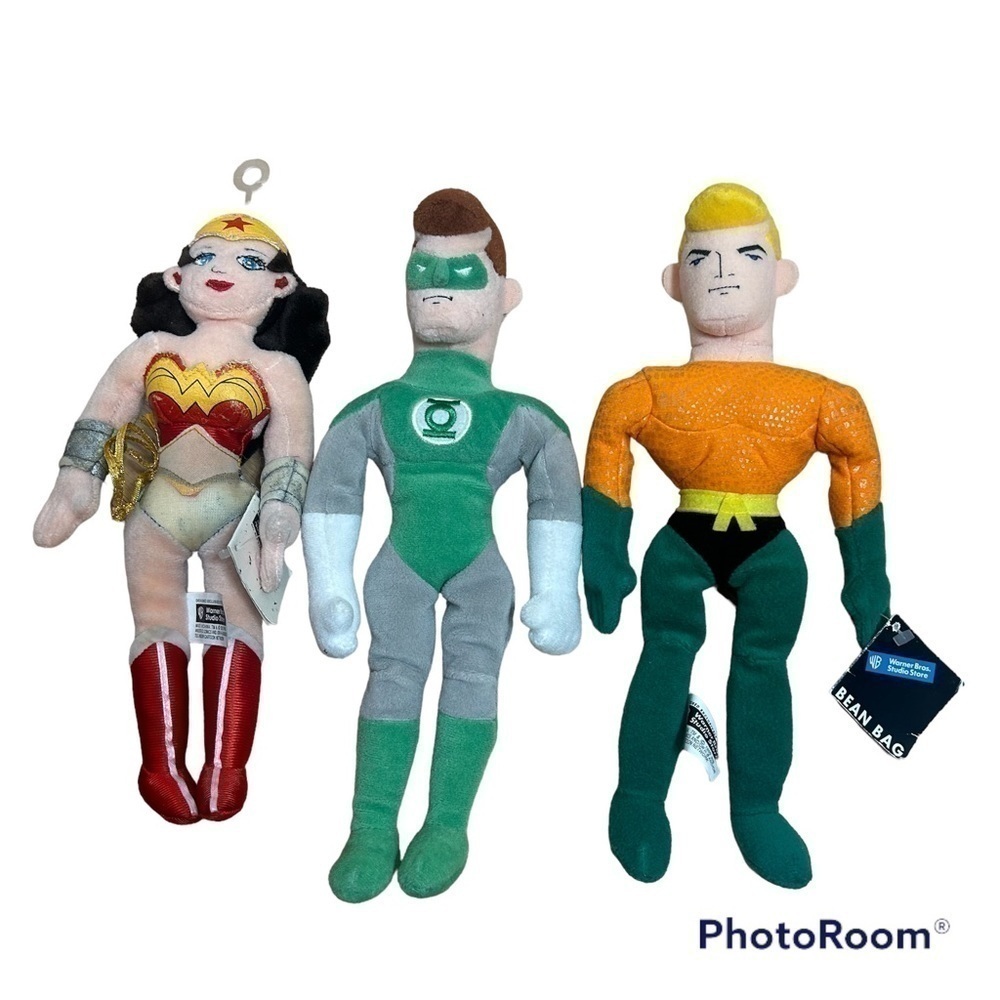 Vintage Superhero Plush Bundle Green Lantern Aquaman 1998 Wonder Woman Stuffed